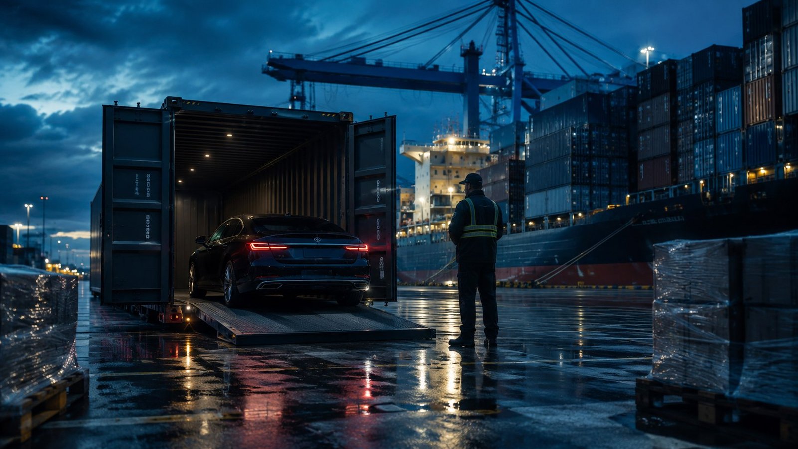 Vehicle export and container loading